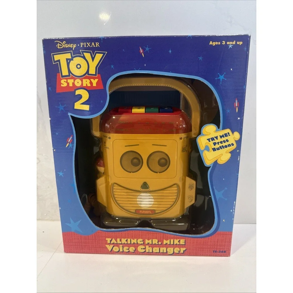Toy Story 2 Talking Mr. Mike Voice Changer Disney Pixar W Box Needs Batteries A